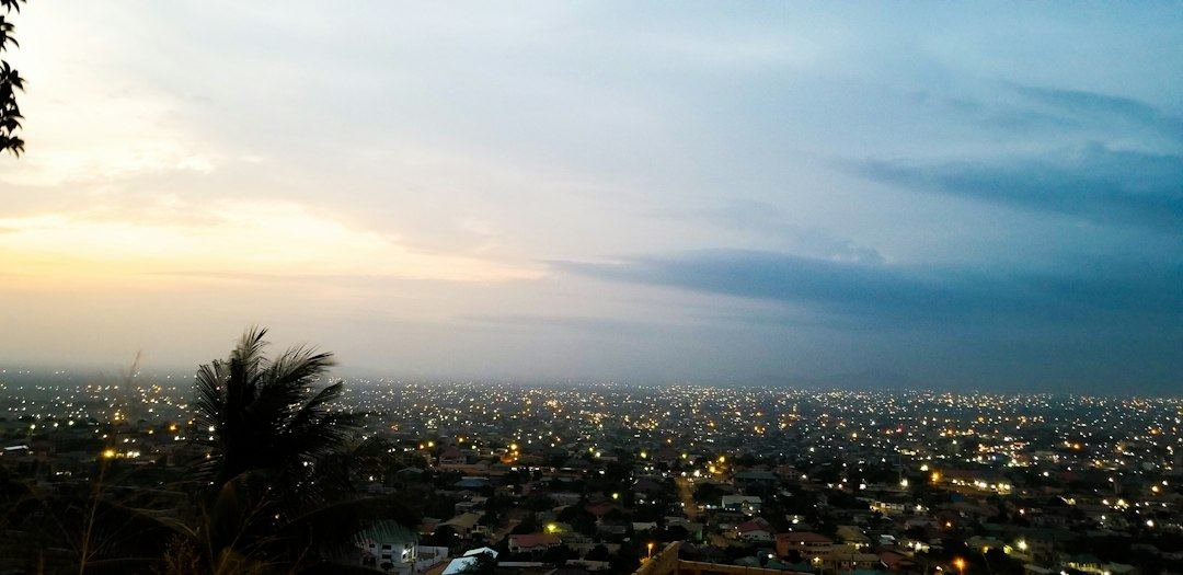 Accra city view from the studio